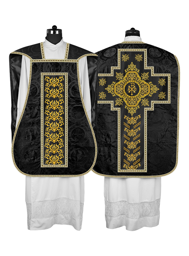 Traditional Fiddleback Vestments with Motifs and Trims