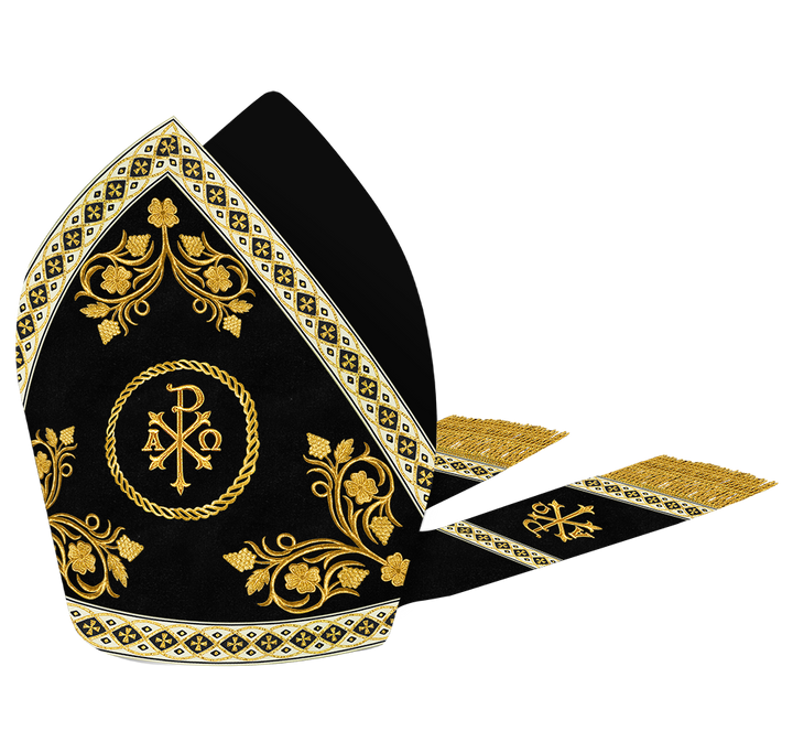 Mitre with Grapes Embroidery and Trims