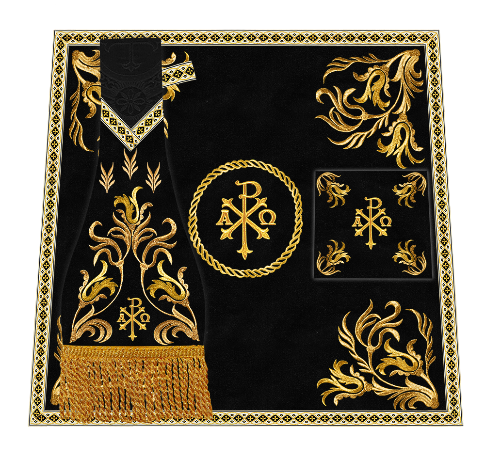 Mass Set Vestment with Embroidered Motif
