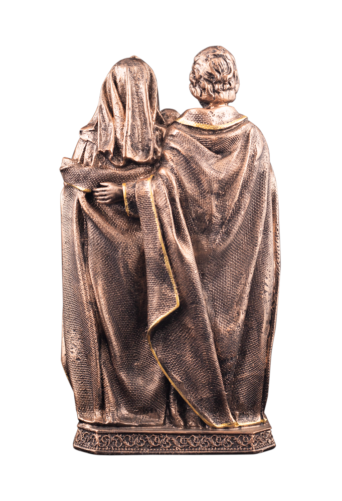 12" Sacred Holy Family Statue with Metallic Finish