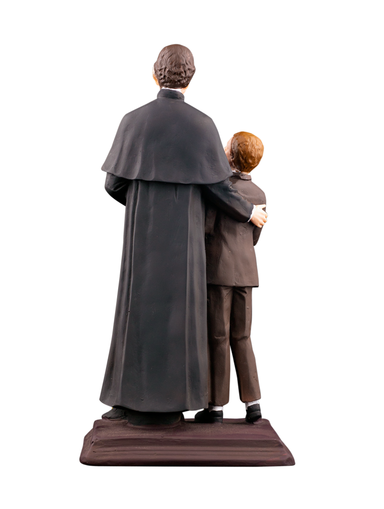 12" Saint Don Bosco & Dominic Savio Statue – Teacher and Student Figurine
