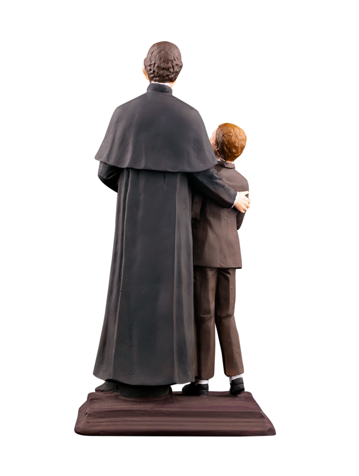 12" Saint Don Bosco & Dominic Savio Statue – Teacher and Student Figurine