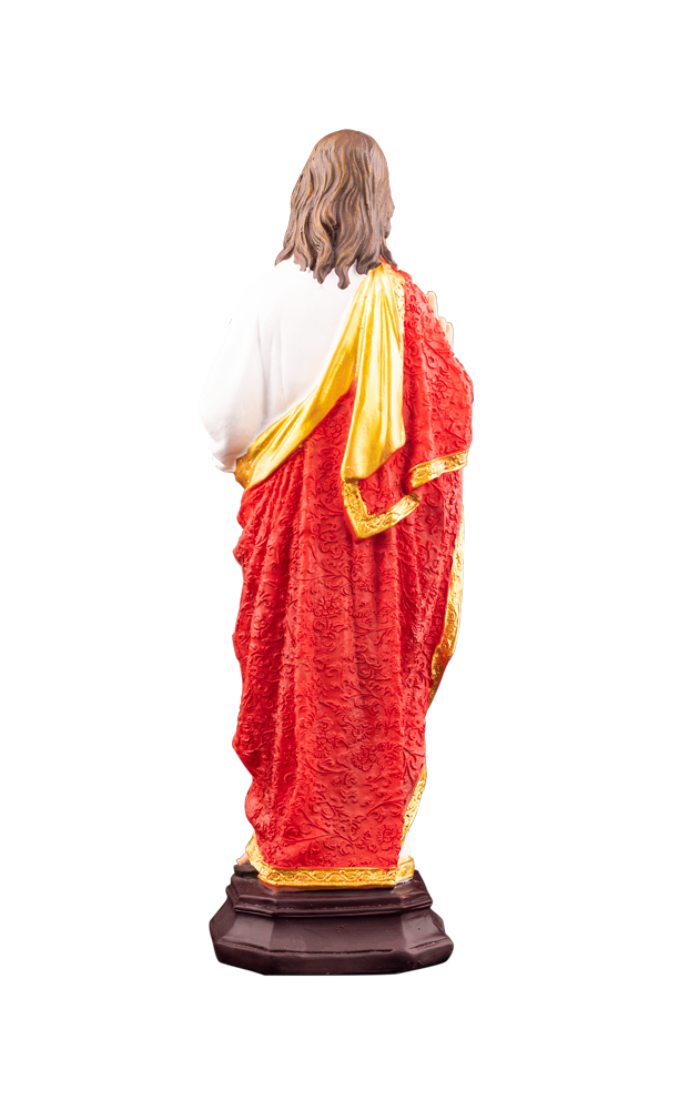Sacred Heart Jesus 12" Statue – Radiant Heart and Blessing Hand Ornament