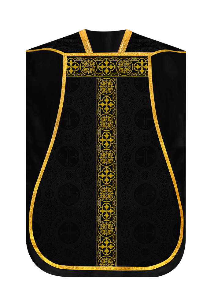 Fiddleback Vestment with Motif and Woven Braided Trims