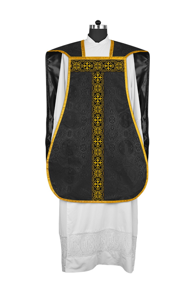 Roman Chasuble Fiddleback with Braided Trims