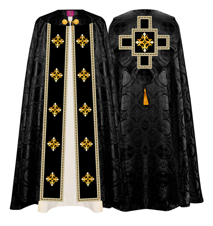 Enhanced Gothic Cope Vestments with Liturgical Cross