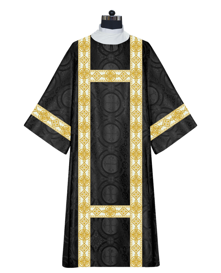 Deacon Dalmatic Vestments with white diamond lace
