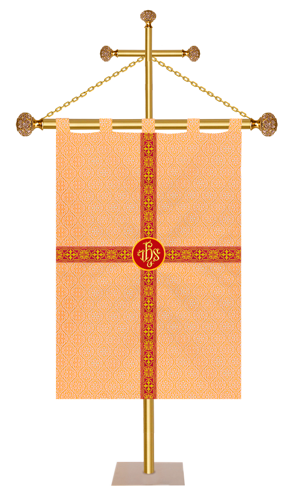 Embroidered Church Banner with Spiritual Motif