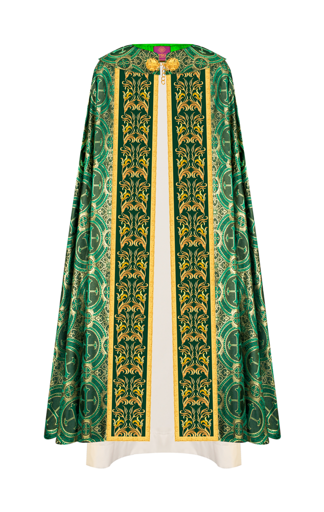 GOTHIC COPE EXECUTED WITH EMBROIDERED ORPHREY