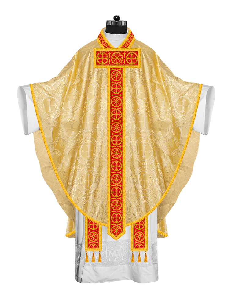 Gothic Chasuble with Delicate Pax Lace