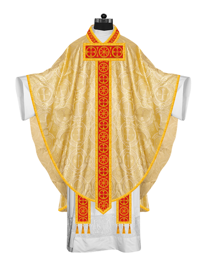 Gothic Chasuble with Delicate Pax Lace