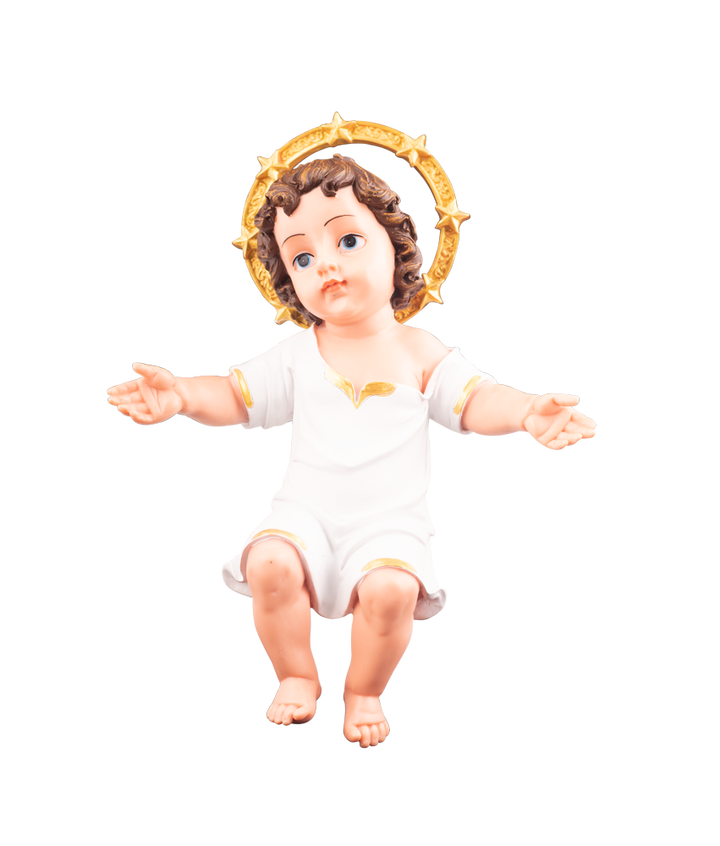 12" Infant Child Jesus with Golden Halo Statue