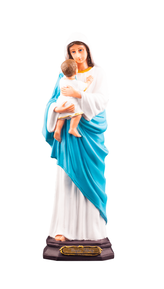 Face-to-Face Mary and Baby Jesus 12" Statue