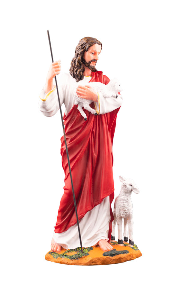 12" Jesus the Good Shepherd Statue