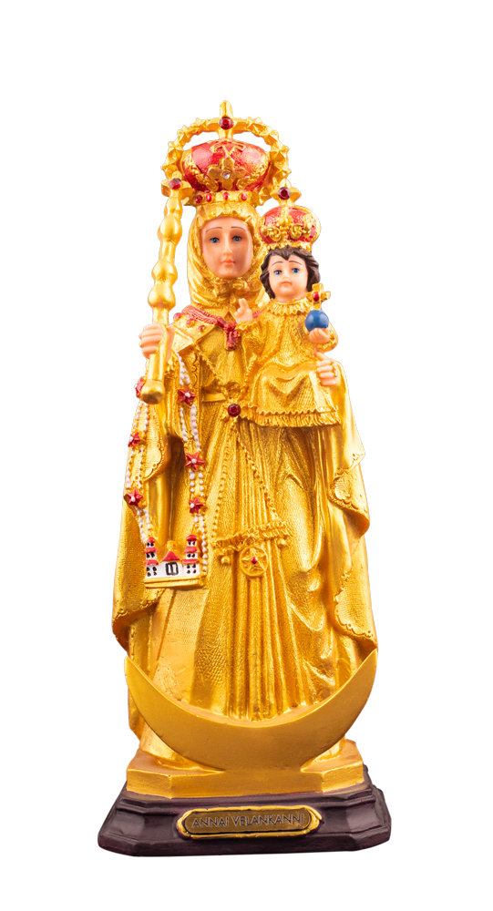 12" Our Lady of Velankanni with Infant Jesus Statue