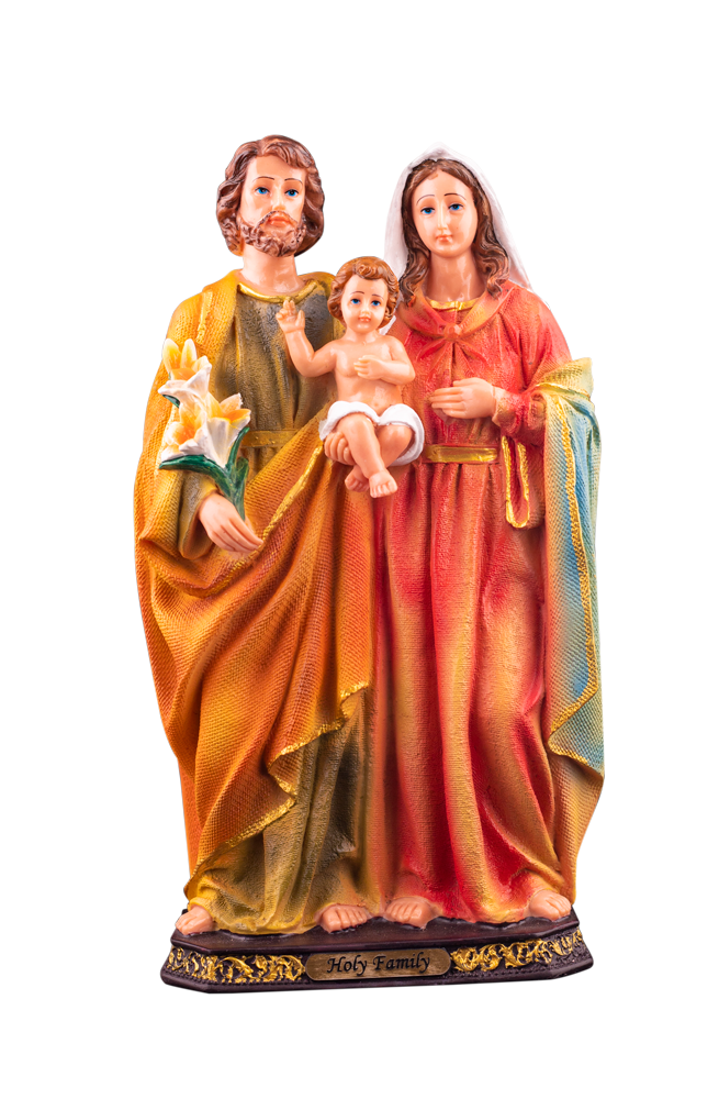 12" Holy Family Figurine with Joseph Holding Flowers