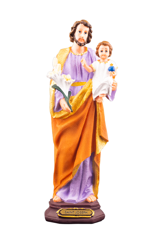 12" St. Joseph the Protector Statue – Holding Child Jesus
