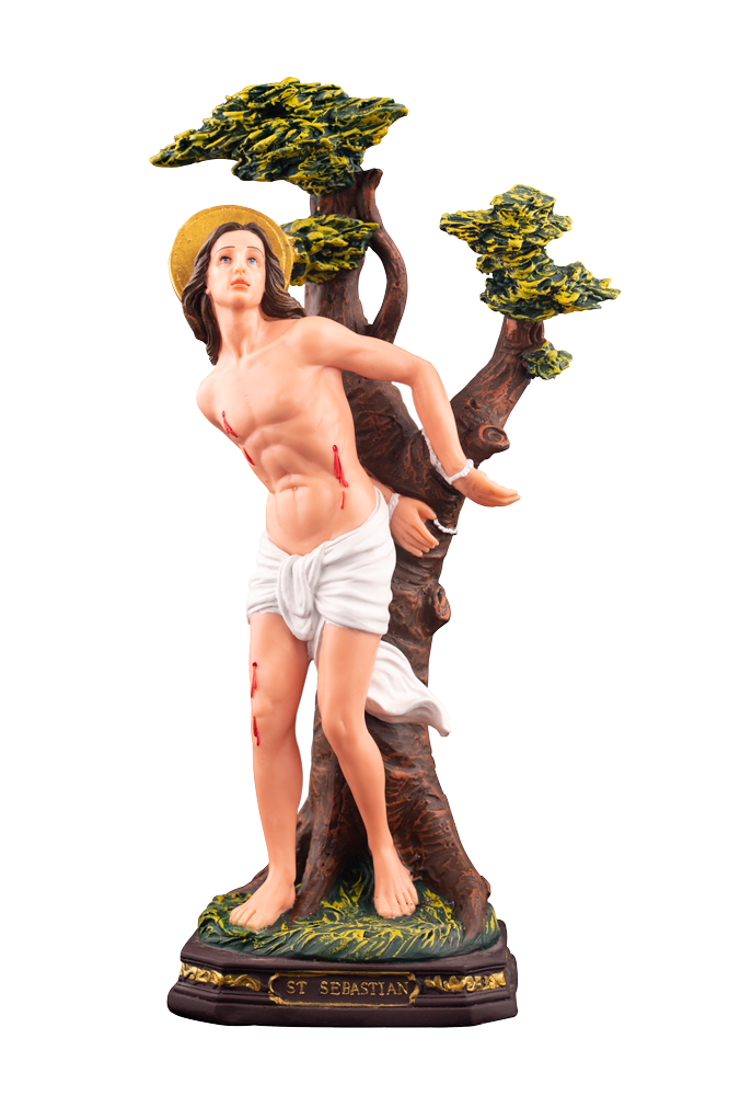 12" Saint Sebastian Statue