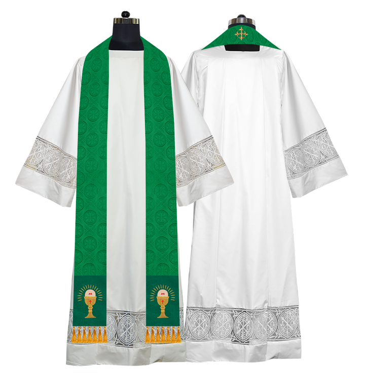 Ordination Stole with Embroidered Spiritual Motif
