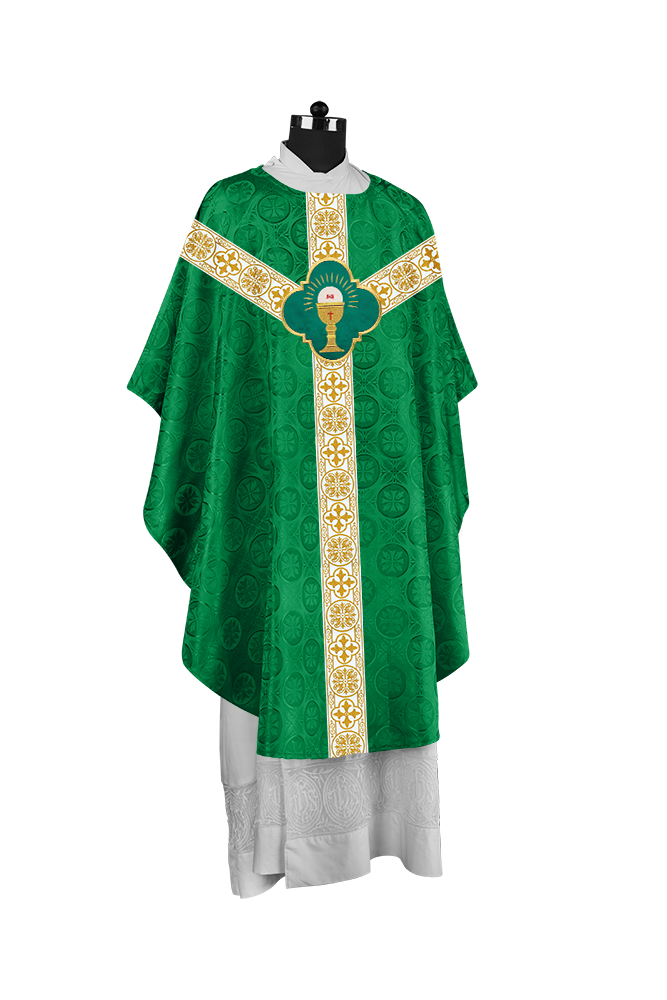 Gothic Chasuble with Woven Braided Orphrey Detailing