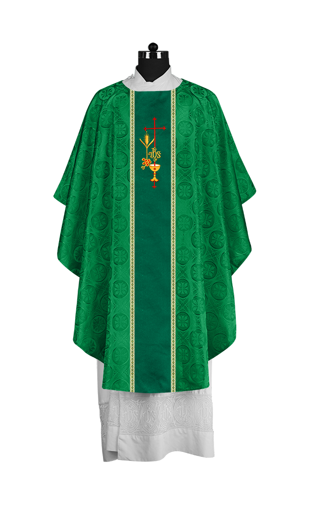 Premium Gothic Chasuble Adorned with Embroidered Motif