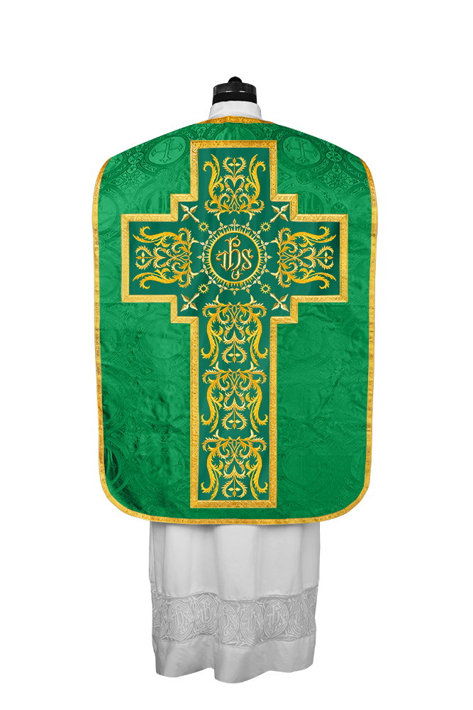 Fiddleback vestment with golden orphrey - Spiritus Collection