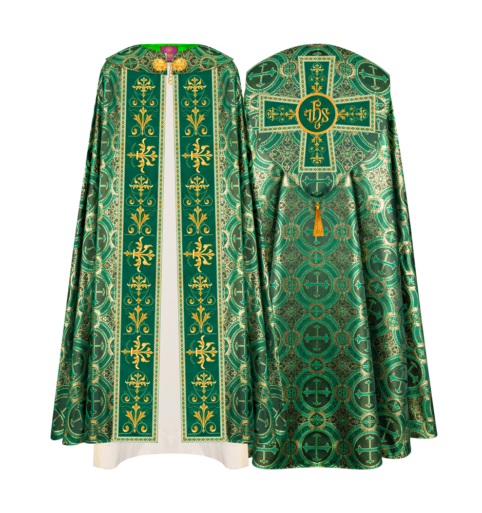 GOTHIC COPE VESTMENTS WITH COLOUR TRIMS