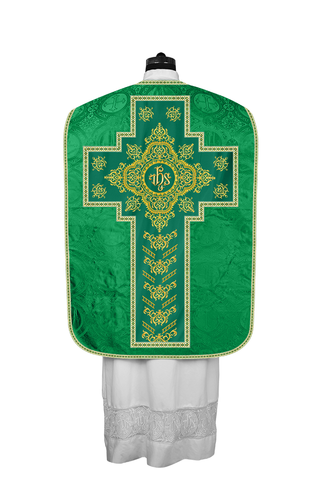 Traditional Fiddleback Vestments with Motifs and Trims