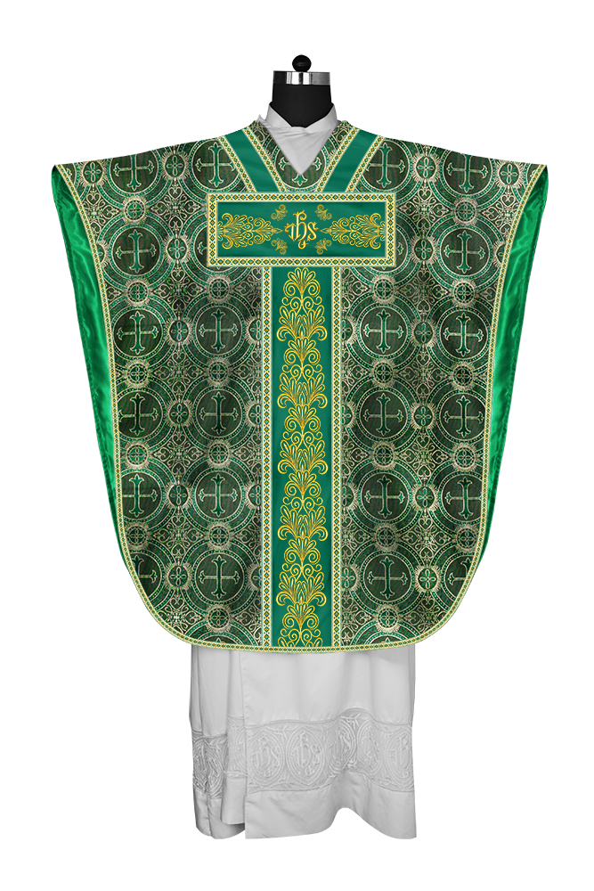 SPIRITUAL BORROMEAN CHASUBLE WITH Y TYPE ORPHREY AND TRIMS