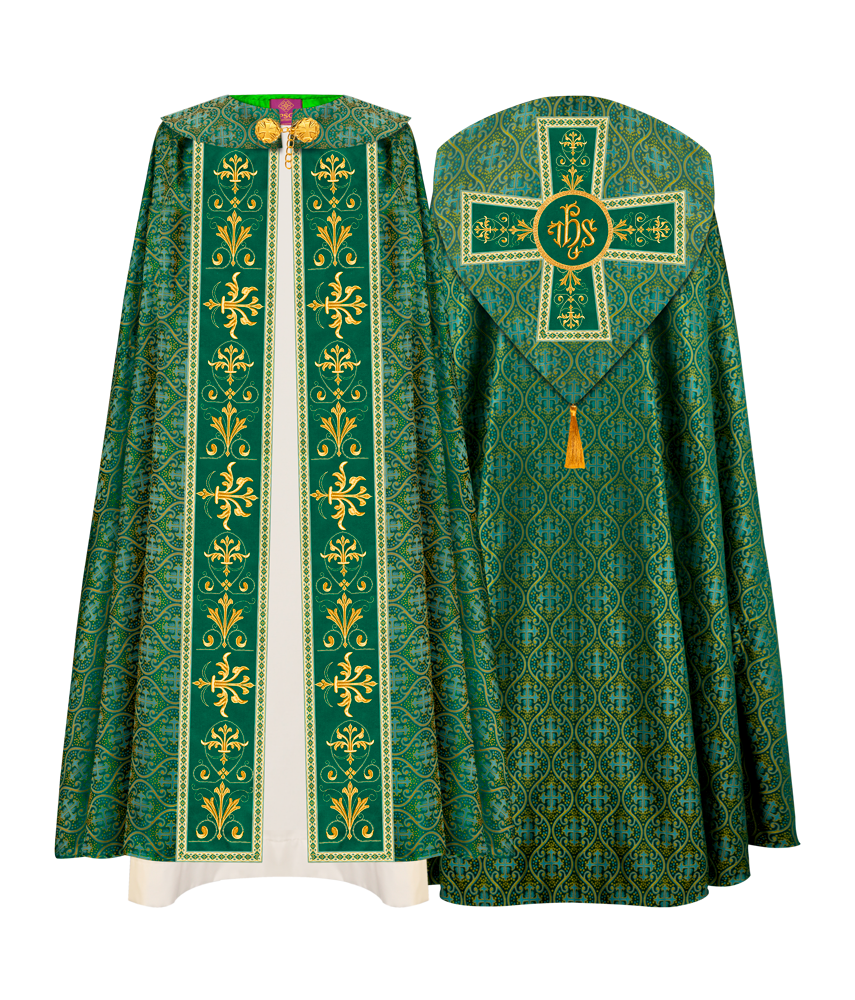 GOTHIC COPE VESTMENTS WITH COLOUR TRIMS