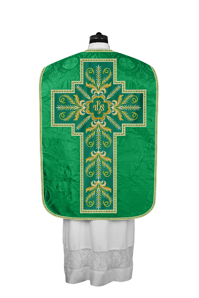 Roman Chasuble Vestment with Detailed Orphrey