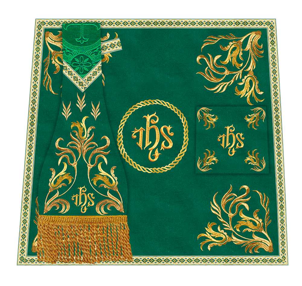 Mass Set Vestment with Embroidered Motif