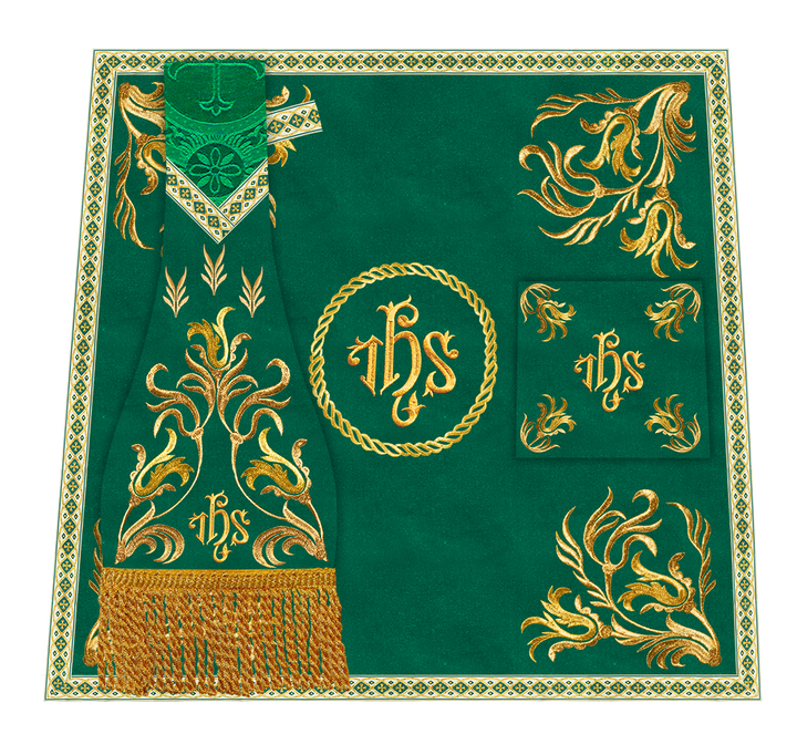 Mass Set Vestment with Embroidered Motif