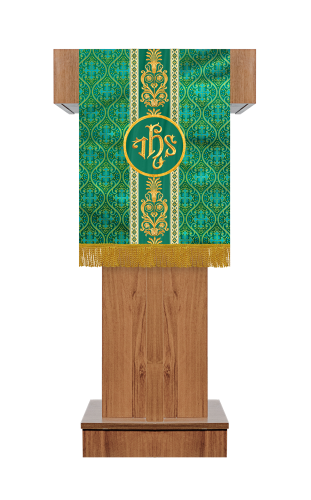 Pulpit/Lectern with Litugical Motif and Embroidery trims