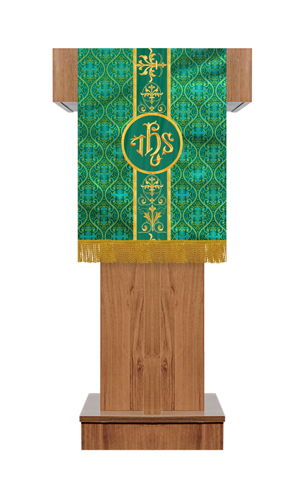 PULPIT/LECTERN WITH EMBROIDERED TRIM
