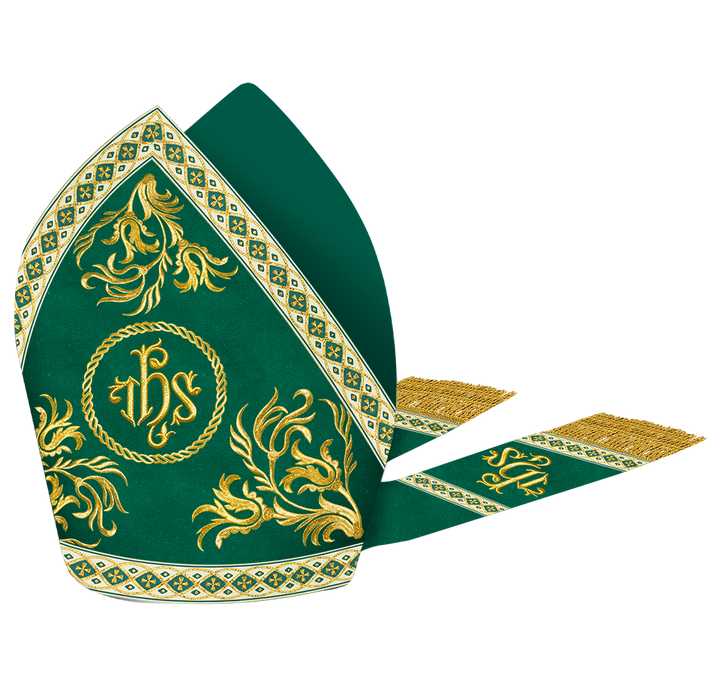 Roman Mitre with Liturgical Motif and Trims