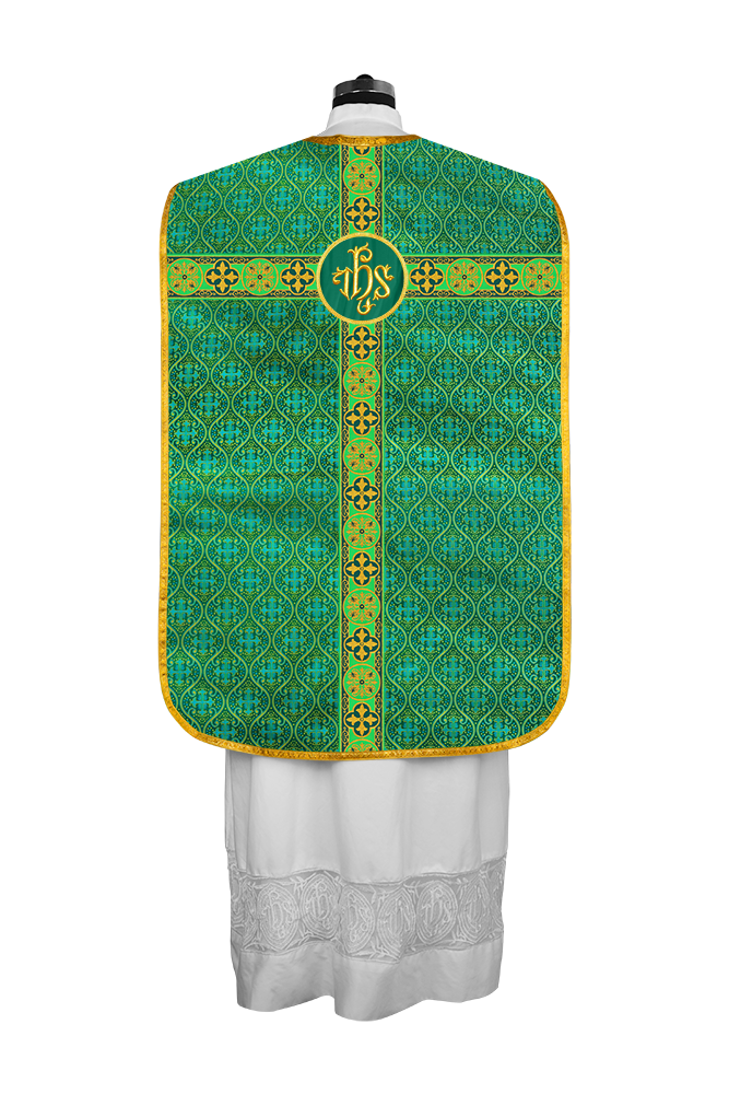 Roman Fiddleback Vestment with Motifs and Braided Trims