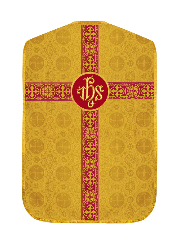 Fiddleback Vestment with Motif and Woven Braided Trims