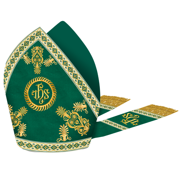 Catholic Mitre with Embroidery and Trims