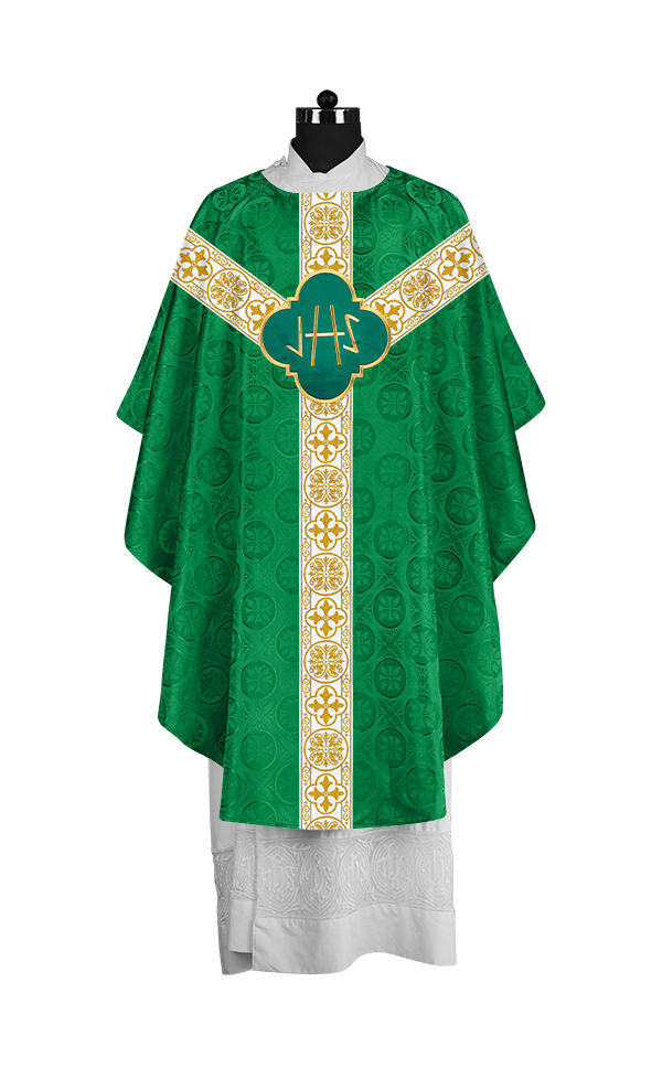 Gothic Chasuble with Woven Braided Orphrey Detailing