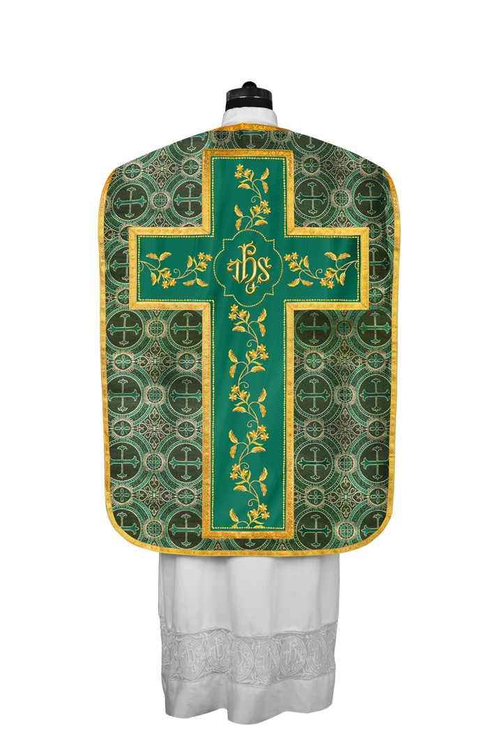 Elegant Roman chasuble vestment - Floral collection