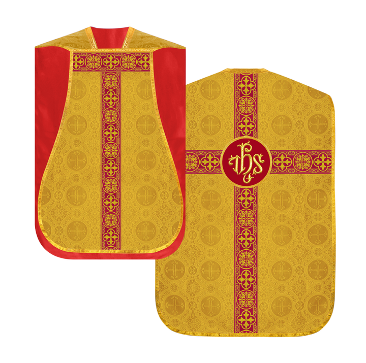 Fiddleback Vestment with Motif and Woven Braided Trims