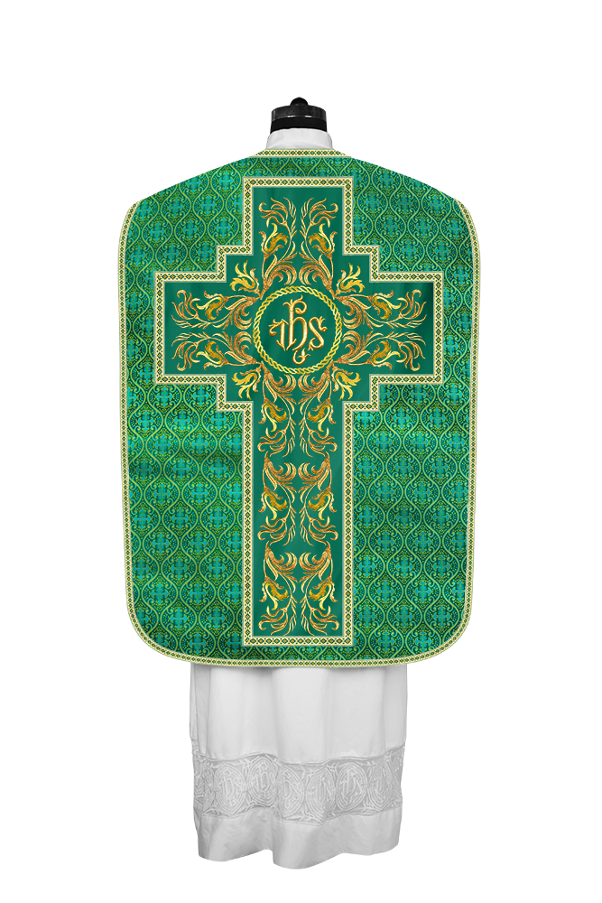 Roman Chasuble Vestment  with Woven Braids and Trims