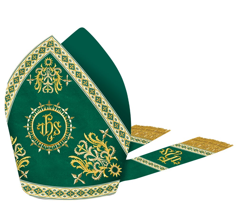 Mitre Vestment with Motif and Embroidery Trims