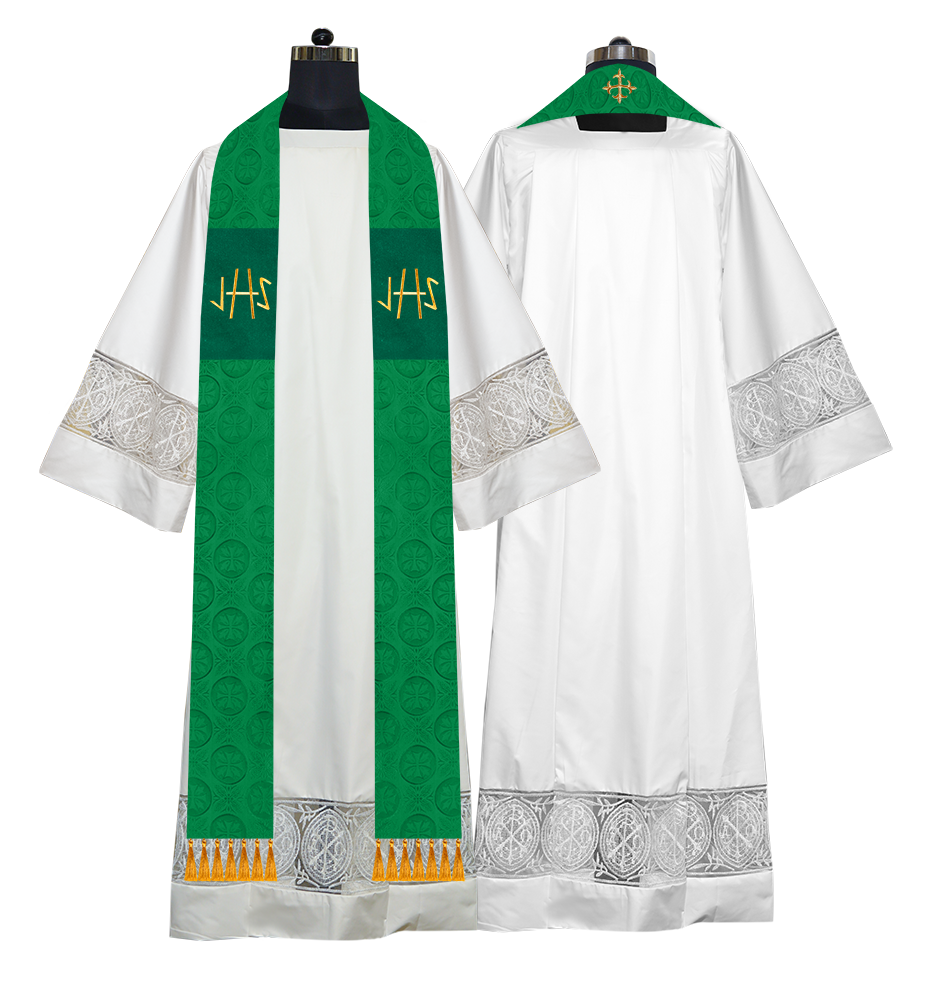 Ordination Stole with Embroidered Spiritual Motif