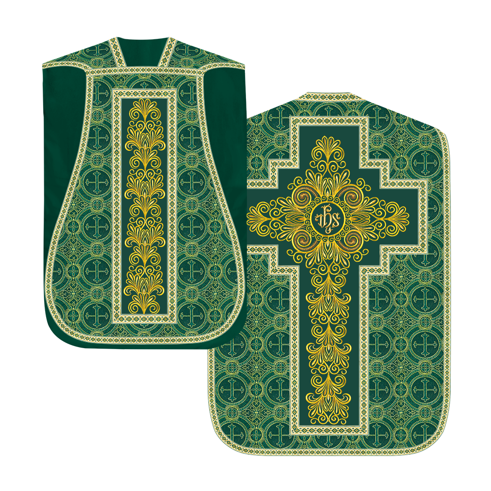 Roman Fddleback Chasuble with Enhanced Embroidery and Trims
