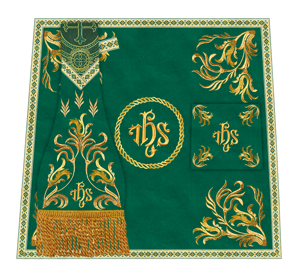 Mass Set Vestment with Embroidered Motif