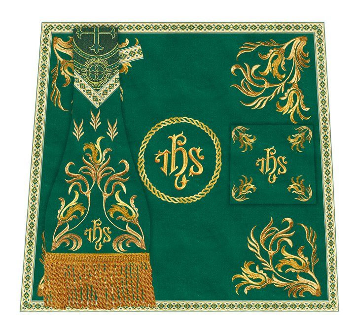 Mass Set Vestment with Embroidered Motif