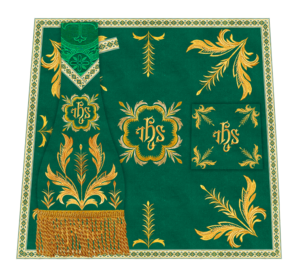 Mass Set Vestment with Embroidery Trims
