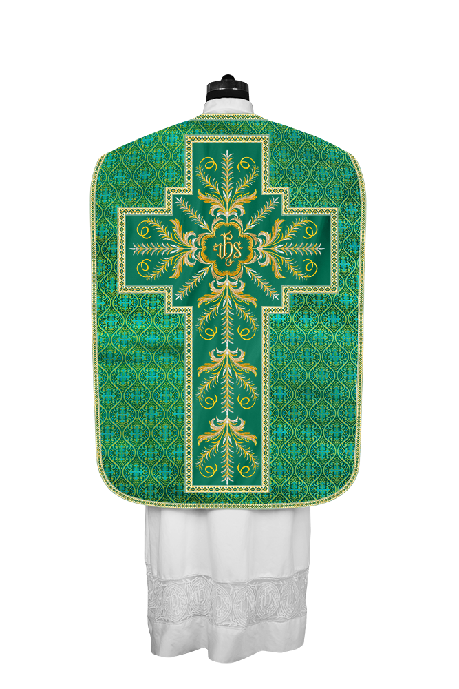 Roman Chasuble Vestment with Detailed Orphrey